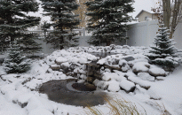 Don’t be in too big of a hurry to shut down your waterfall, you will miss the tranquility of moving water and snow.